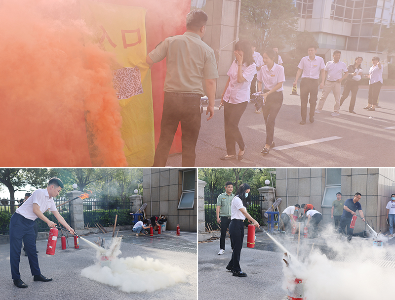 集团组织开展消防演练运动